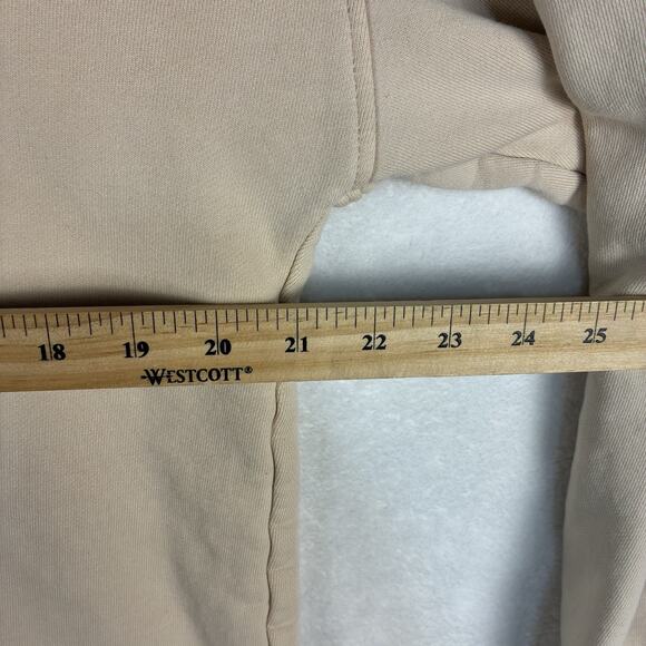 Reformation Womens S Beige Pink Organic Cotton Preppy Boxy Sweatshirt Pullover - Picture 6 of 7